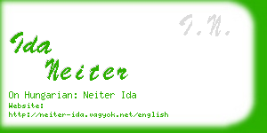 ida neiter business card